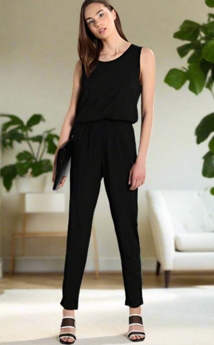 Womens Black Jumpsuit MomMe And More Boutique - Main Image