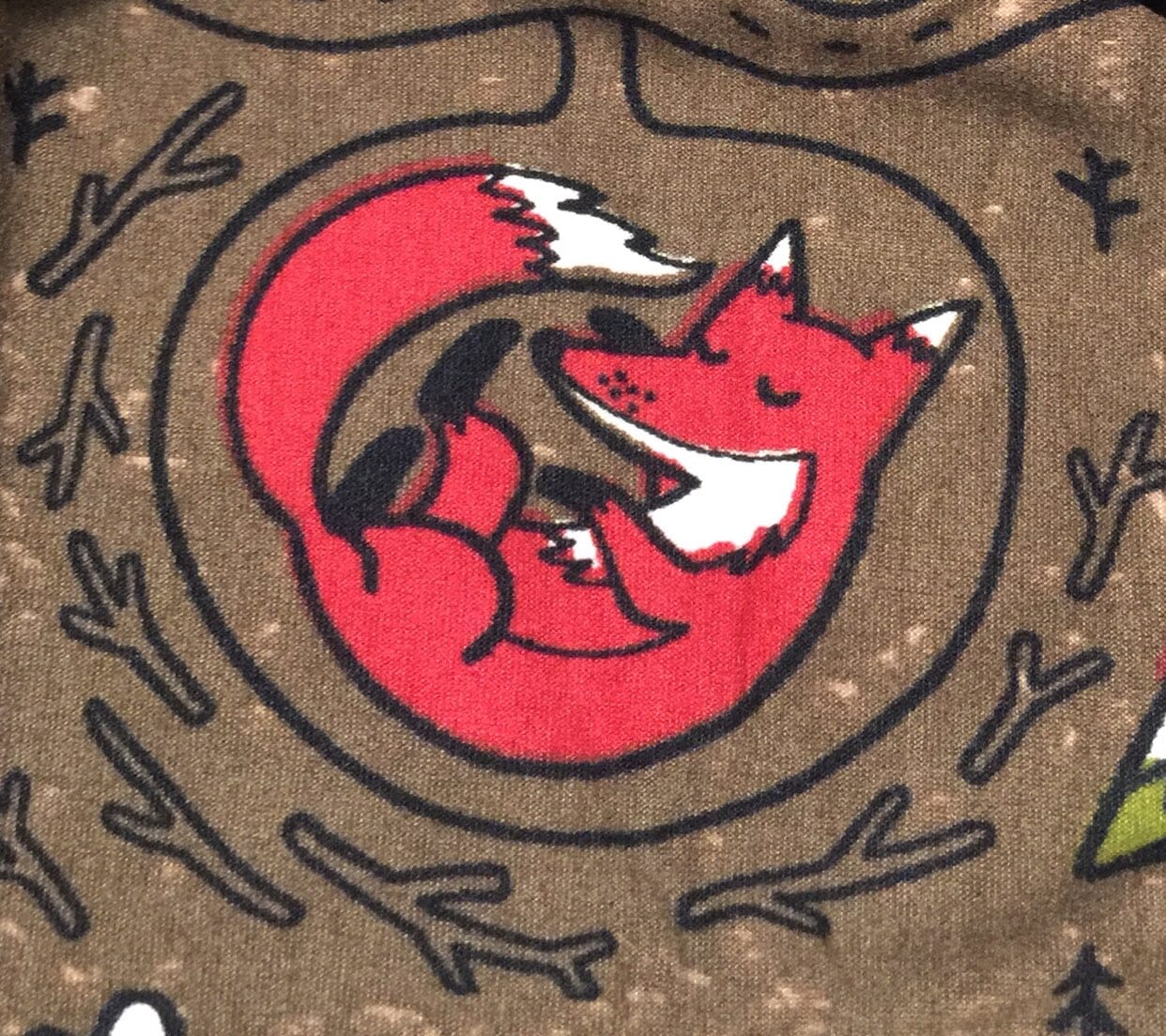 Girls Camper Bear Owl Fox Leggings, Kids Yoga Pants, Sizes S/L, No-Roll Waist, Brown Leggings MomMe and More