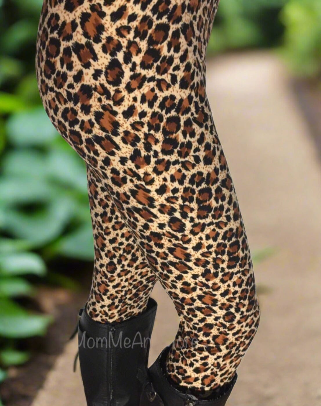 Womens Cheetah Leopard Leggings, Soft Yoga Pants, Sizes 0-20, Brown/Black Leggings MomMe and More