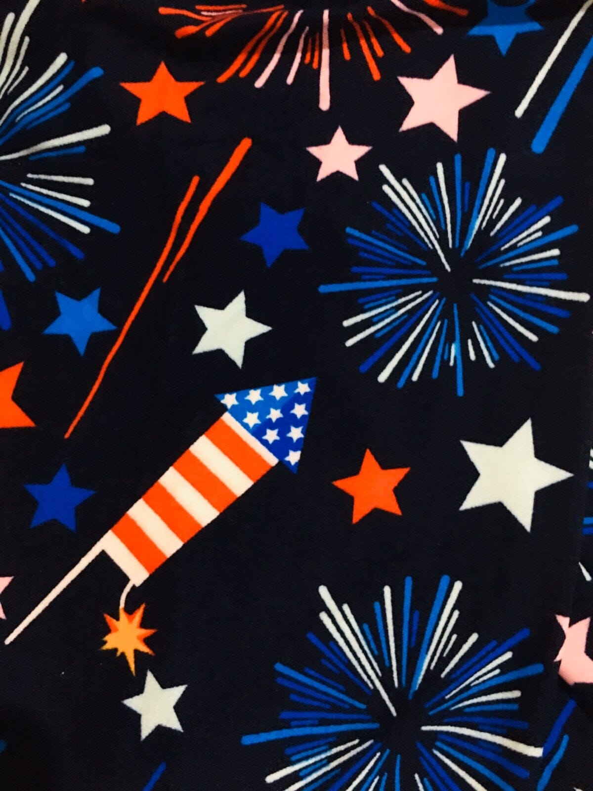 Girls American Flag Burst Leggings | Kids Yoga Pants | Footless Tights Leggings MomMe and More