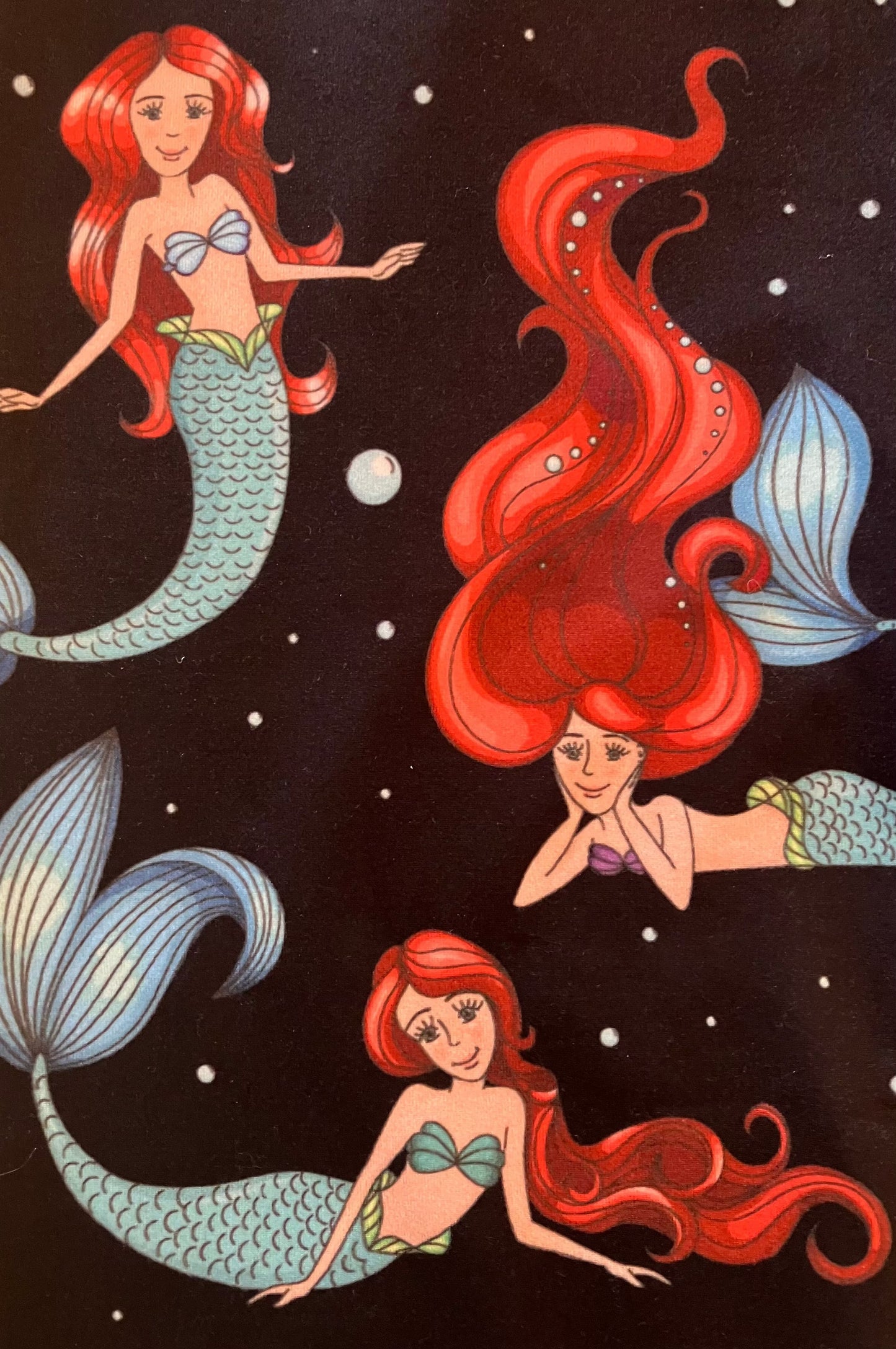 Womens Mermaid Leggings - High Waisted - Buttery Soft - Black/Red Leggings MomMe and More