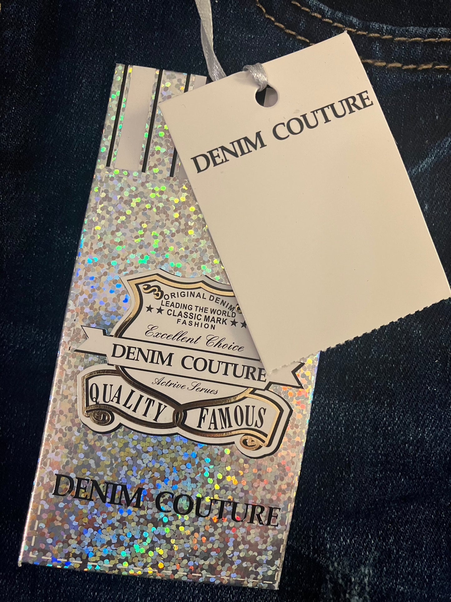 Womens Denim Couture Designer Jeans, Raw Hem Ankle Jeans, Pearl Accent, Sizes 0-11, Dark Wash Jeans MomMe and More