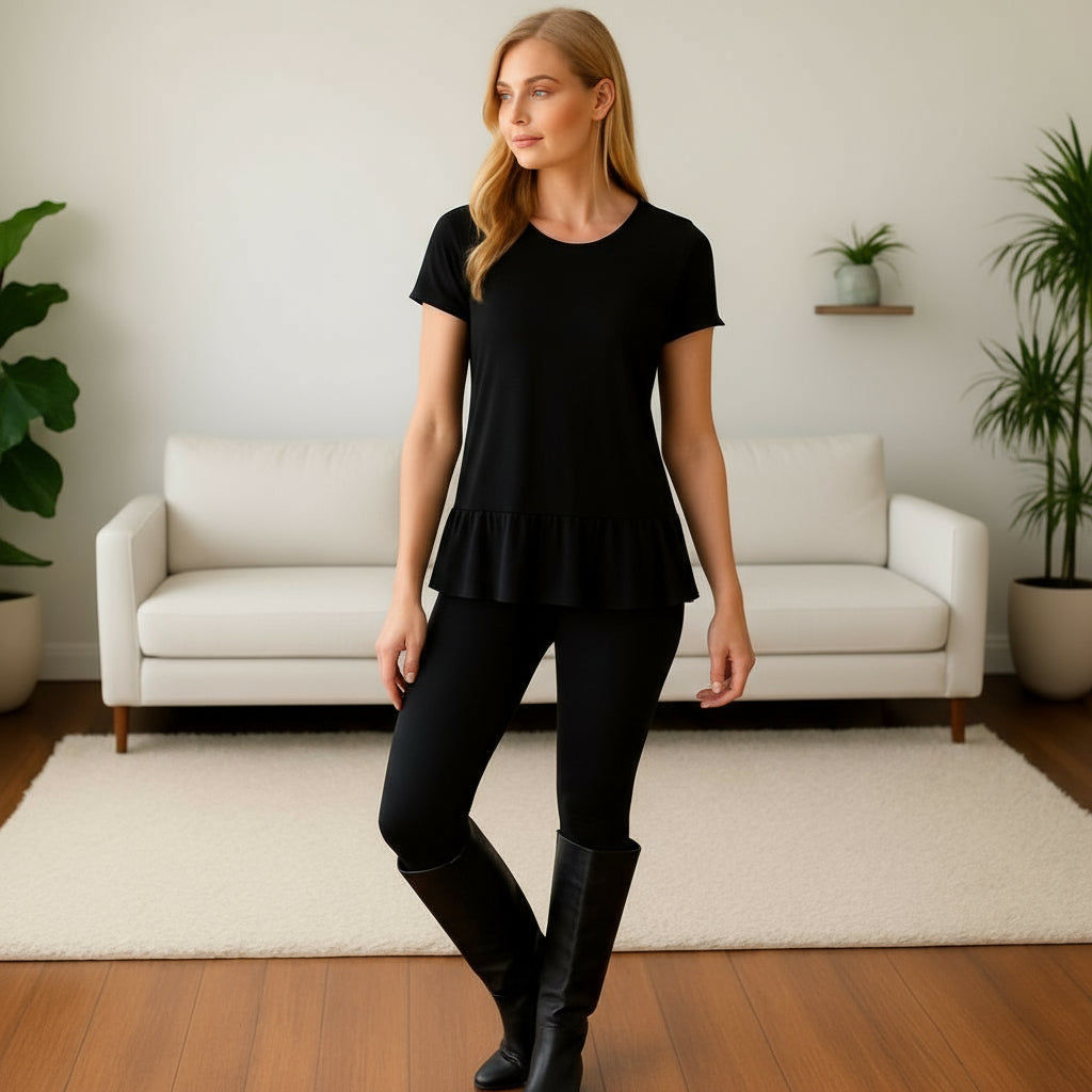 Womens Black Leggings - High Waisted - Buttery Soft - Solid Black Leggings MomMe and More