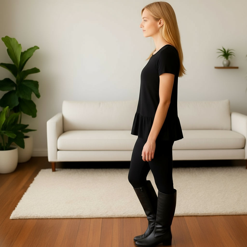 Womens Black Leggings - High Waisted - Buttery Soft - Solid Black Leggings MomMe and More