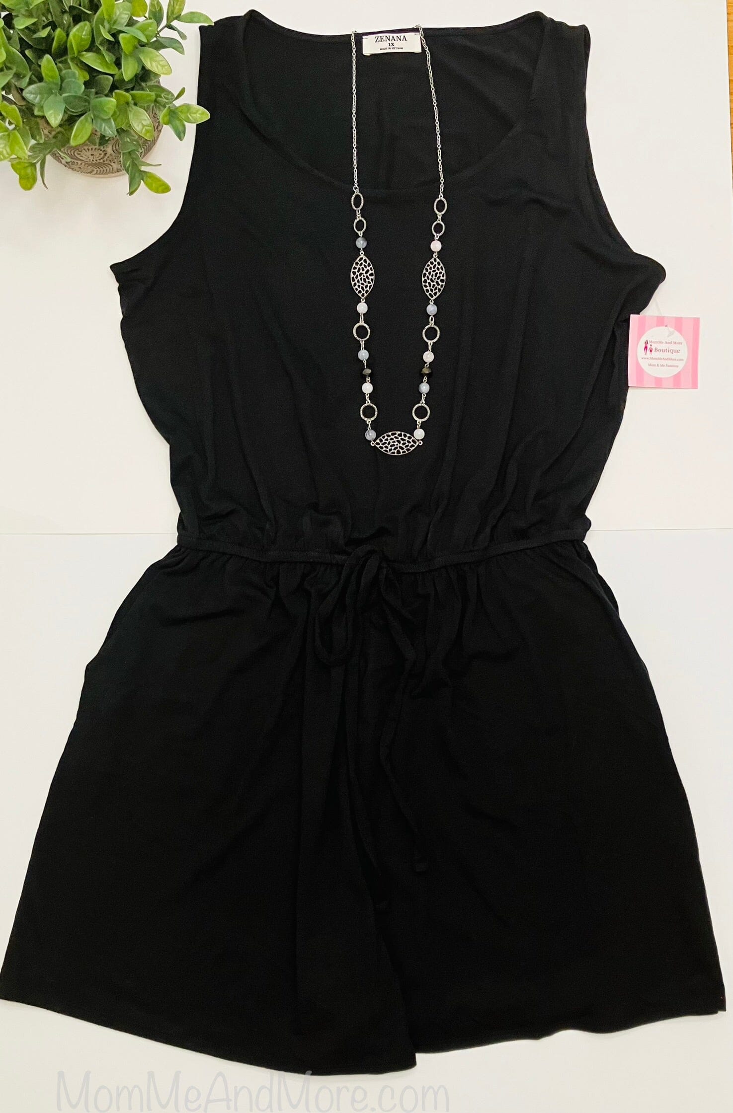 Womens Black Tank Top Shorts Romper, Sleeveless Jumpsuit: Plus Size Jumpsuit MomMe and More