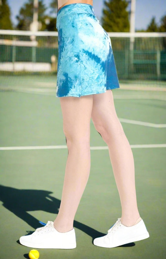 Womens Teal Blue Tennis Skort, Golf Shorts Skirt Combo skort MomMe and More