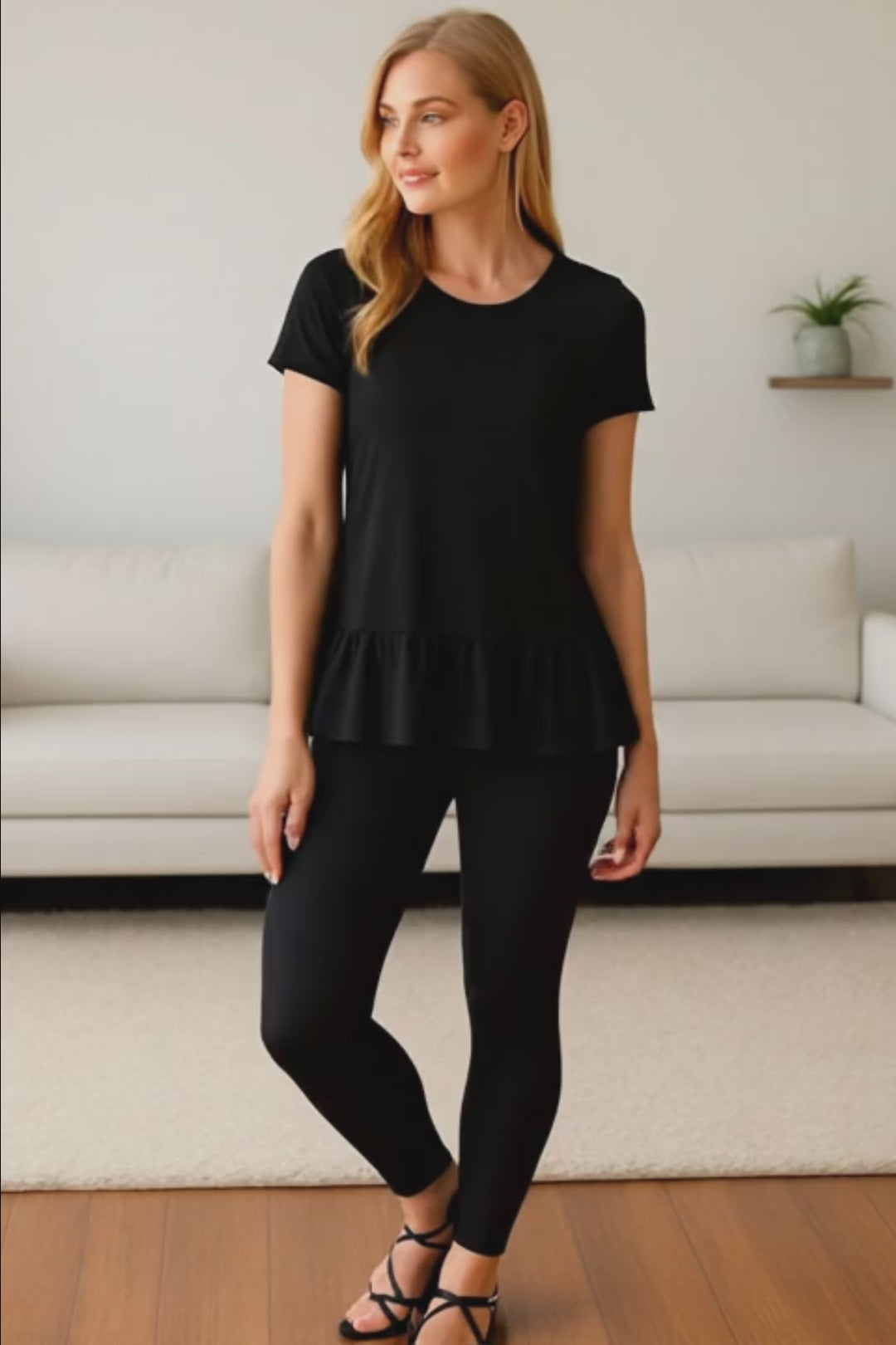 Solid black leggings MomMeAndMore.com