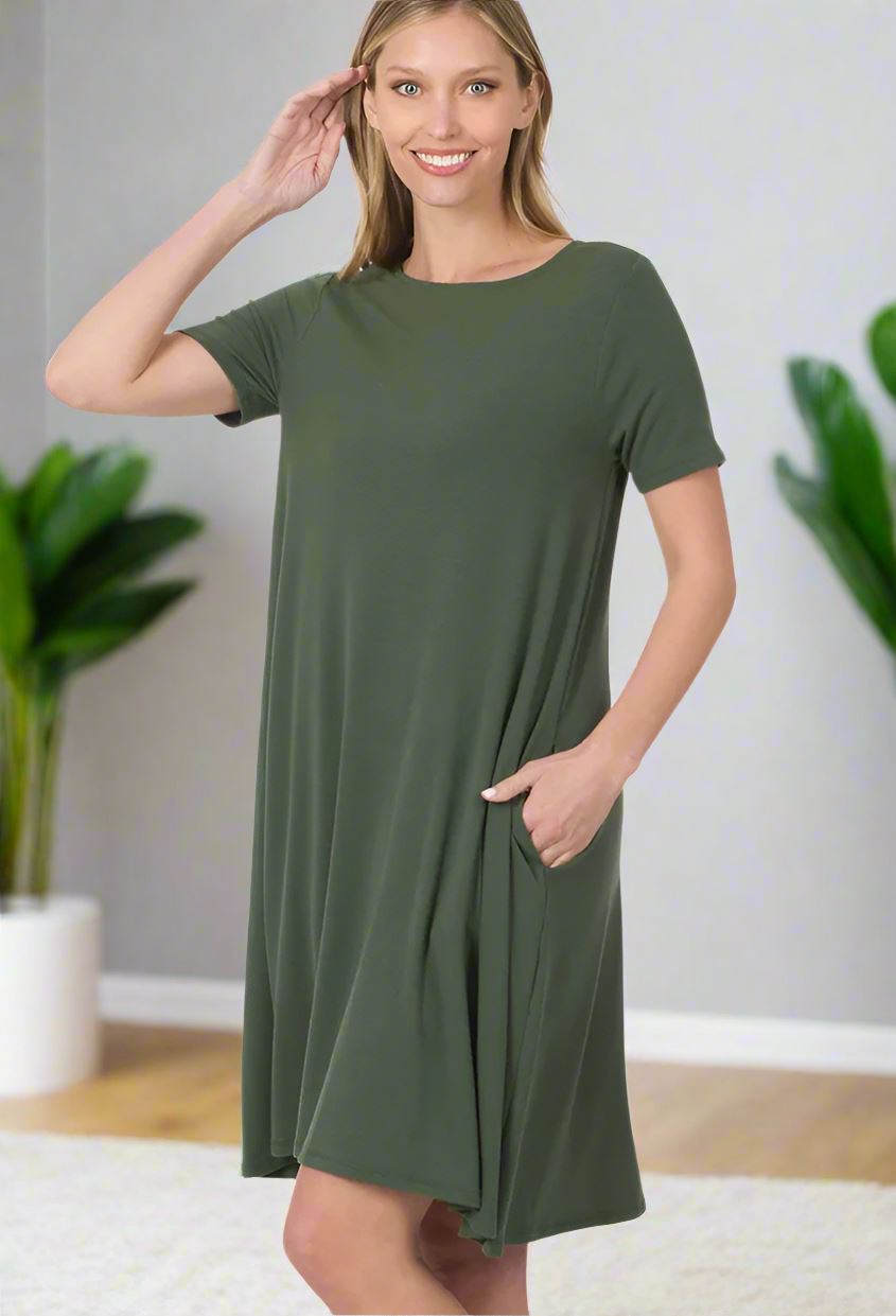 olive green dress womens Women's Olive green Long dress
