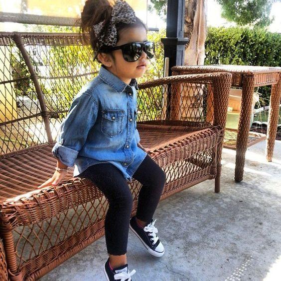 Baby Girls Black Leggings