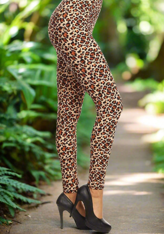 Womens Cheetah Leopard Leggings Leggings MomMe and More