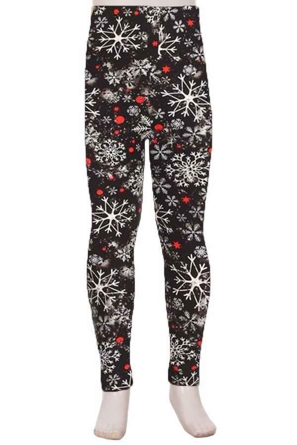  KLL Christmas Pattern Big Small Snowflakes Girls Athletic  Leggings Leggings Girls Dance Clothes Running: Clothing, Shoes & Jewelry