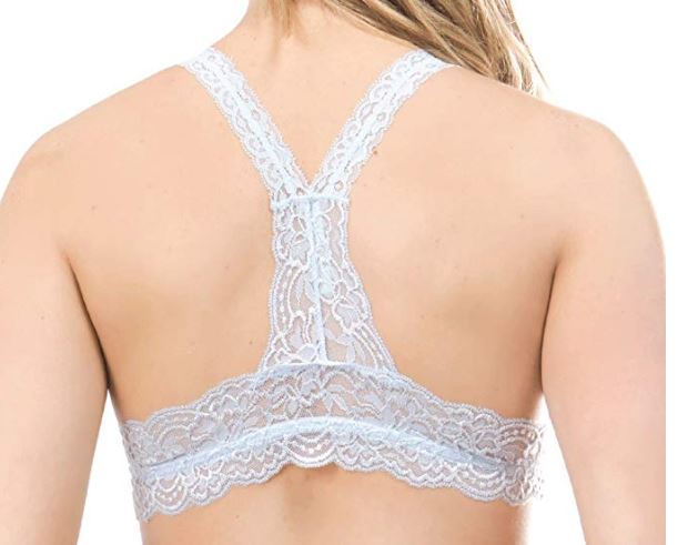 Unlined Lace Racerback Bralette: White Bralette MomMe and More 