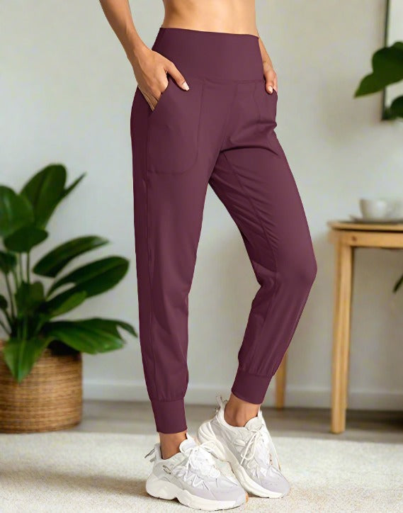 Womens Joggers, Maroon Jogger Pants