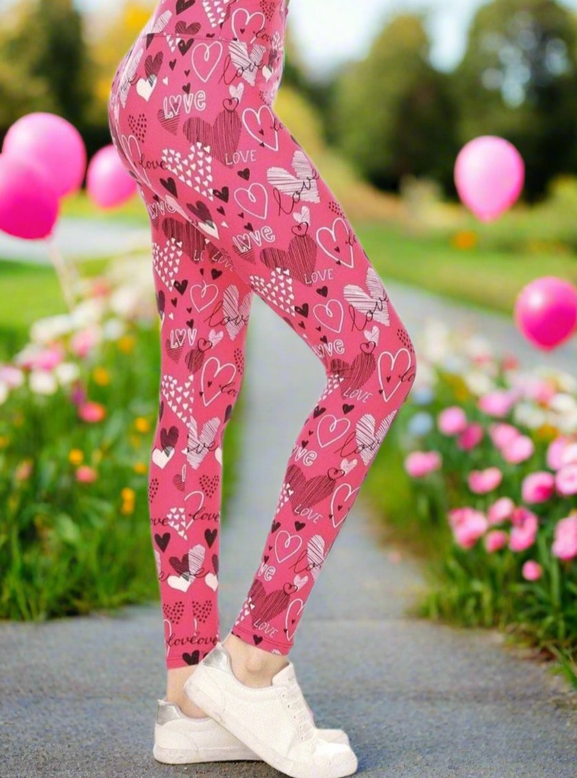 Womens Leggings, Heart Leggings