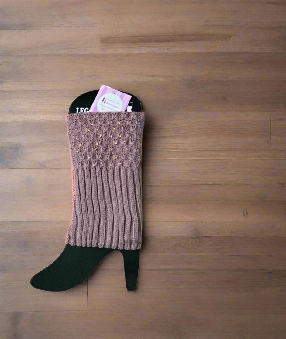 Womens Short Sweater Leg Warmers With Rhinestones: Many Colors Leg Warmer MomMe and More
