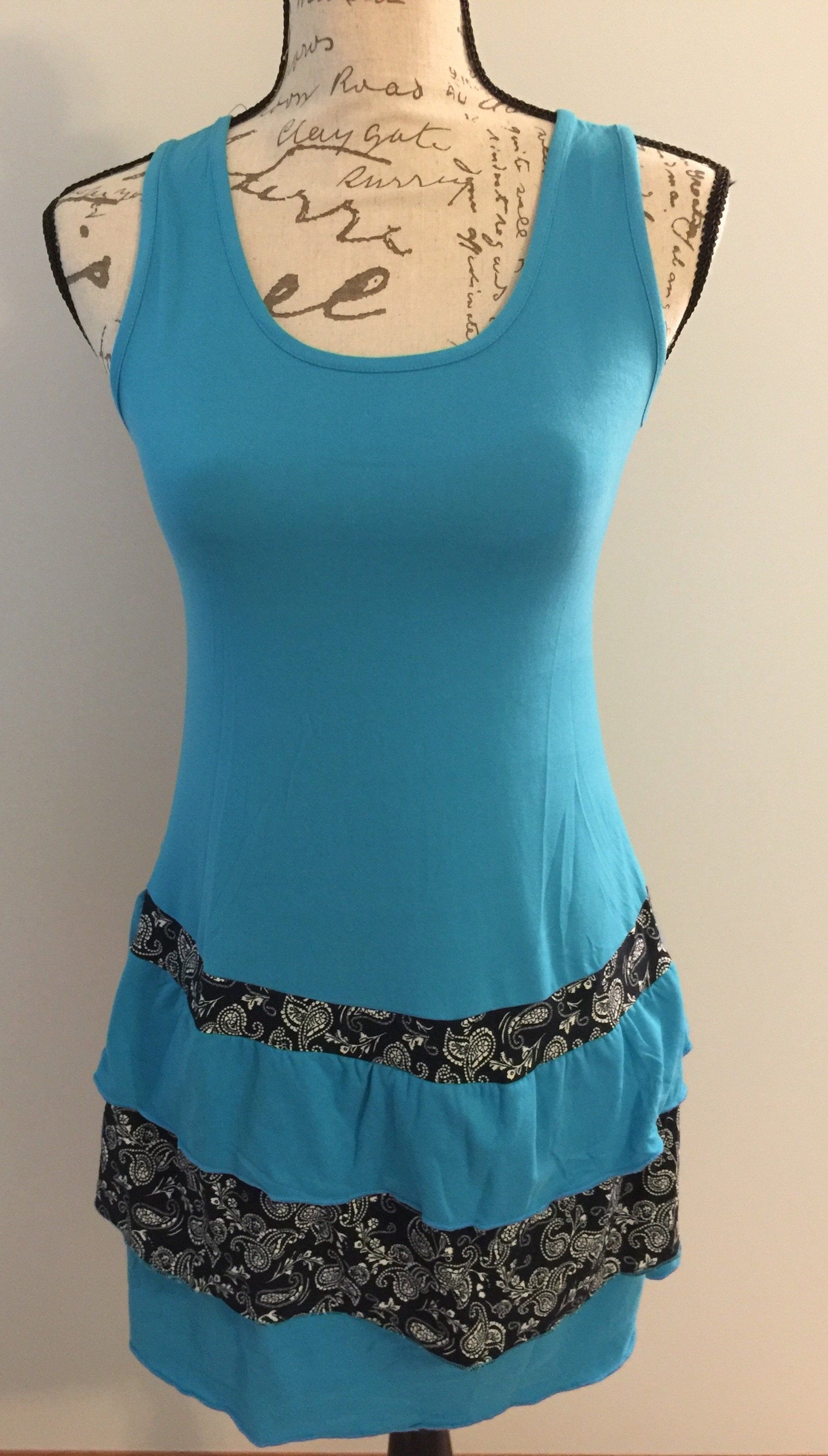 New Womens Teal Blue Ruffle Dress Swim Cover MomMeAndMore