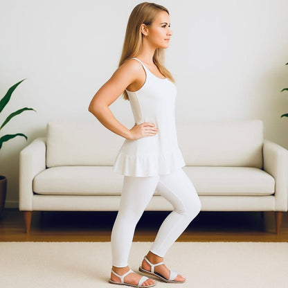 Womens White Leggings - High Waisted - Buttery Soft - Solid White Leggings MomMe and More 