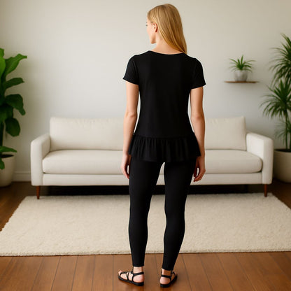 Womens Black Leggings - High Waisted - Buttery Soft - Solid Black Leggings MomMe and More 