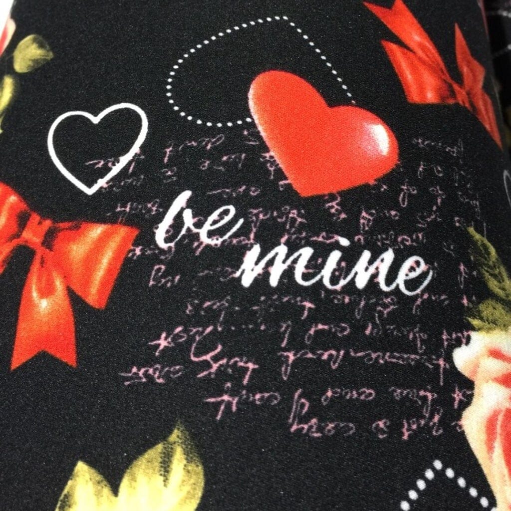 Womens Valentines Day Be Mine Leggings | Yoga Pants | Footless Tights Leggings MomMe and More 