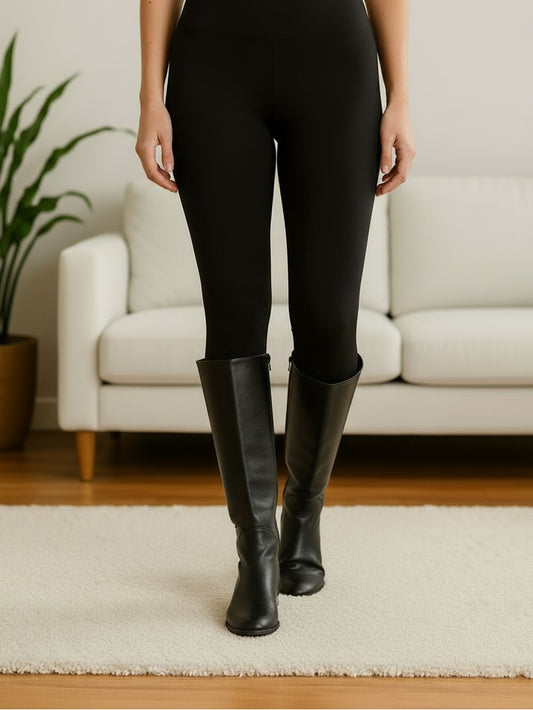 Womens Best Black Leggings - High Waisted - Buttery Soft Yoga Pants - Sizes OS/TC/TC2 Leggings MomMe and More S Black Yoga Waist