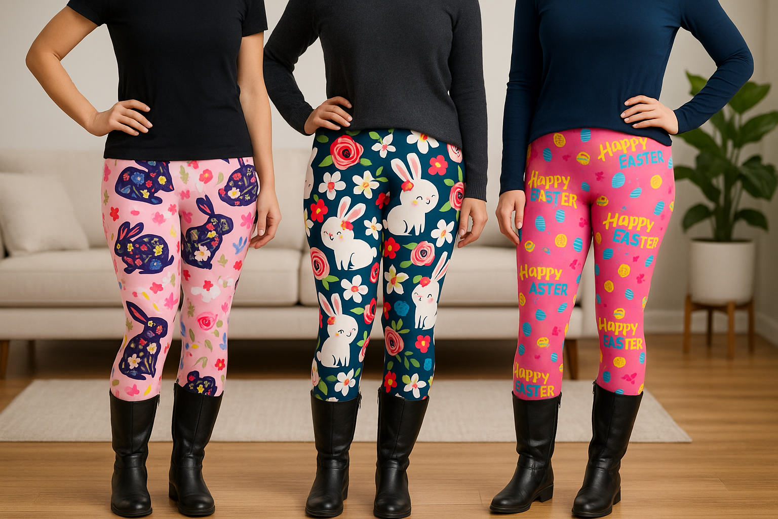 Easter Collections Leggings and Shirts from MomMeAndMore Boutique