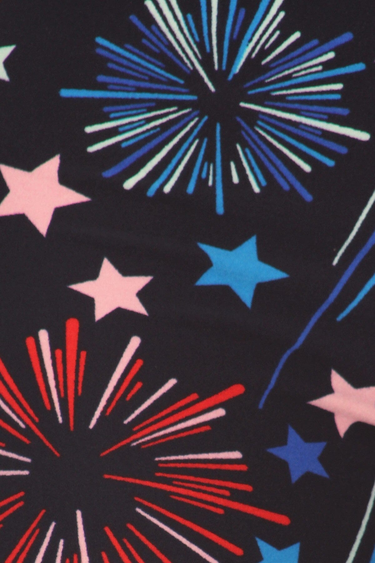 Girls American Flag Fireworks Leggings, Kids Yoga Pants, Sizes S/L, Red/White/Blue Leggings MomMe and More 