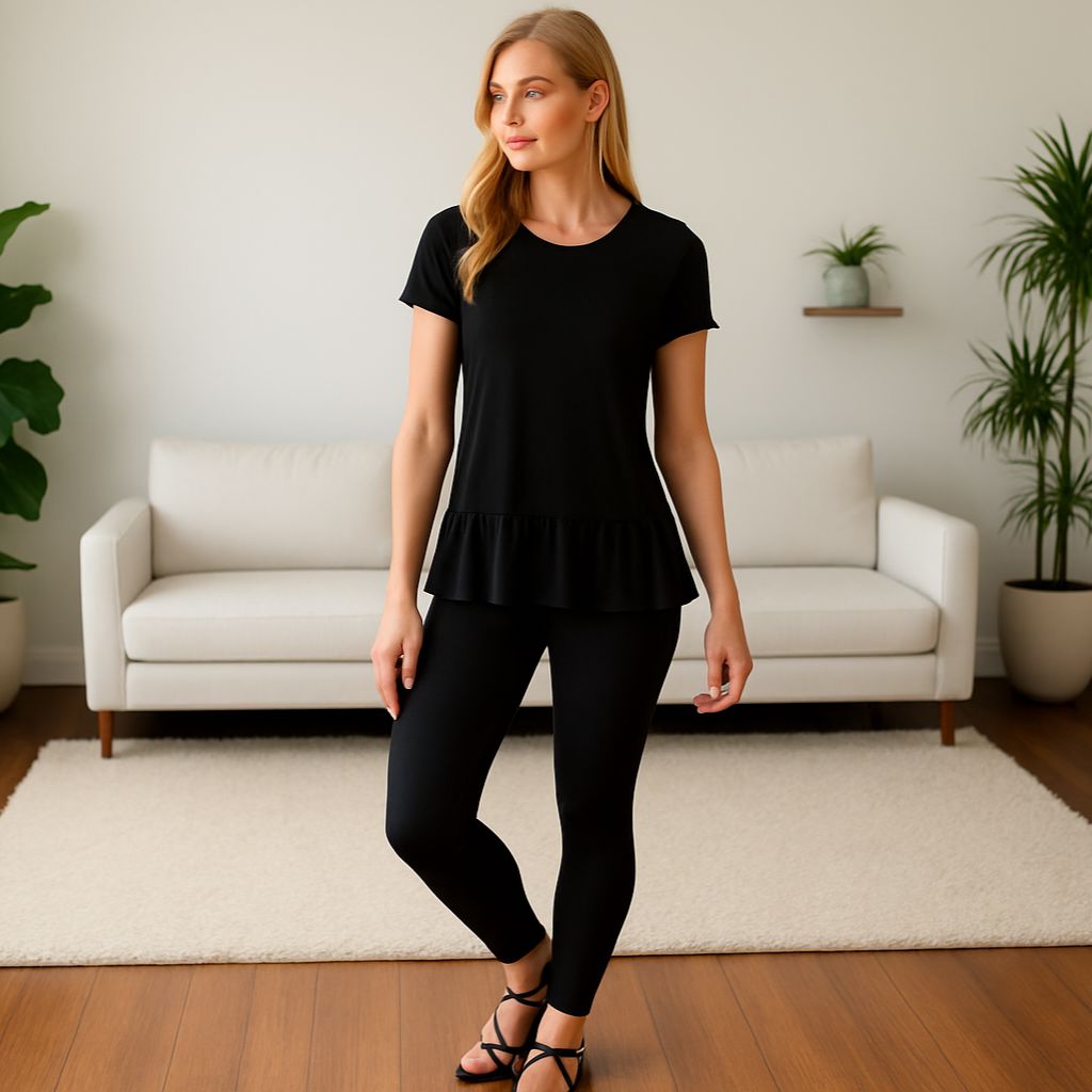 Womens Black Leggings - High Waisted - Buttery Soft - Solid Black Leggings MomMe and More 