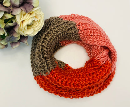 Womens Winter Scarf | Striped Infinity Warm Knit Scarf scarves MomMe and More 