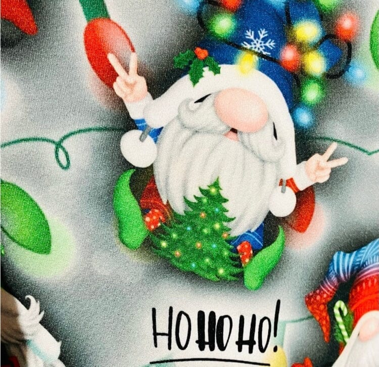 Womens Christmas Santa Gnome Leggings, Holiday Leggings, Soft Yoga Pants, Sizes OS/TC, Yoga Waist, Green/Red, Exclusive Leggings Leggings MomMe and More 