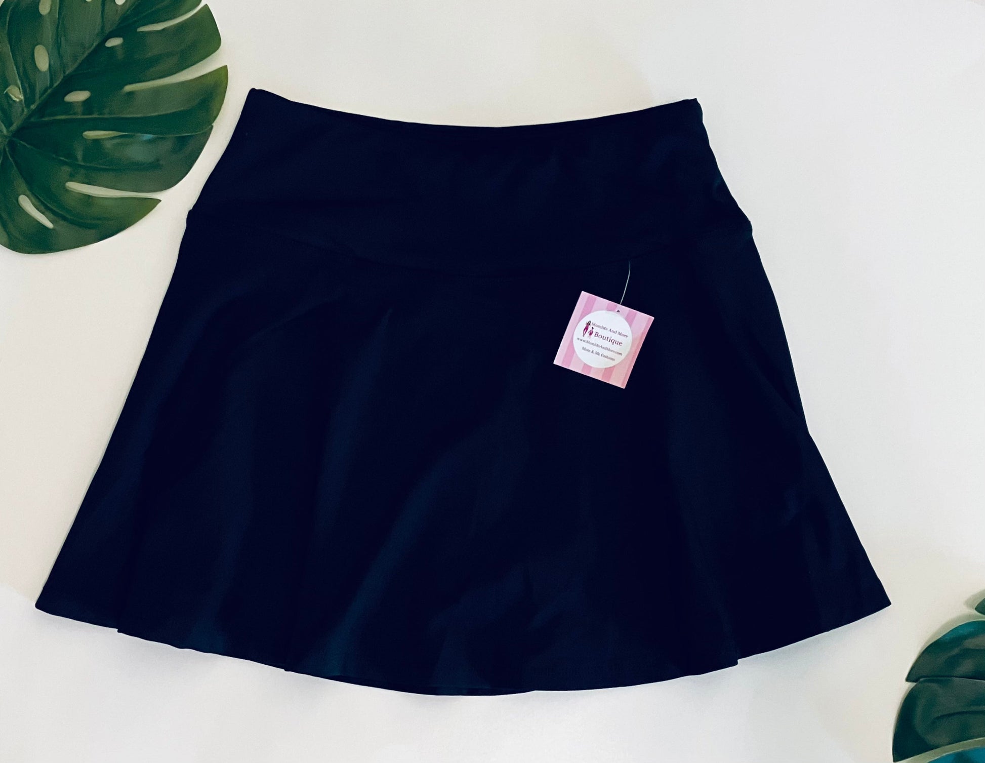 Women's Black Tennis Skort | Black Golf Shorts Skirt Combo | Spring Summer Skort Apparel & Accessories > Clothing > Skorts MomMe and More 