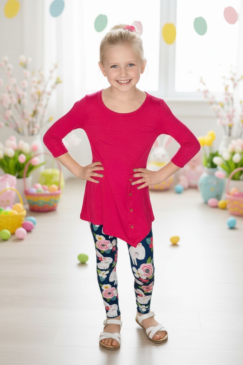 Girls Easter Bunny Leggings Matching Mom and Me Leggings