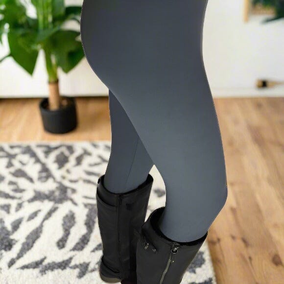 Womens Gray Leggings, Soft Yoga Pants, Sizes 0-22, Solid Gray, Yoga Waist, Exclusive Leggings Leggings MomMe and More 