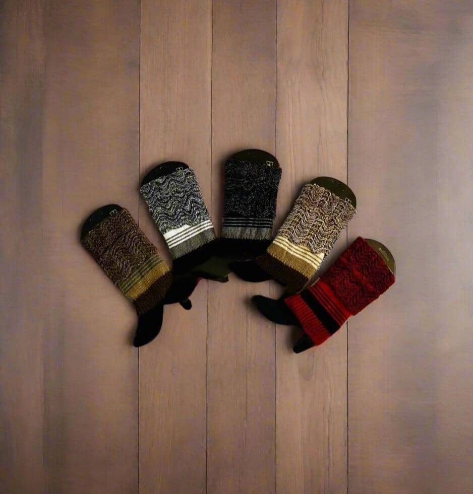 Womens Fold Over Short Leg Warmers, Boot Socks, Sweater Boot Cuffs, One Size, Brown/Gray/Black/Khaki/Red Leg Warmer MomMe and More 