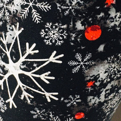 Girls Christmas Snowflake Leggings | Kids Yoga Pants | Footless Tights Leggings MomMe and More 