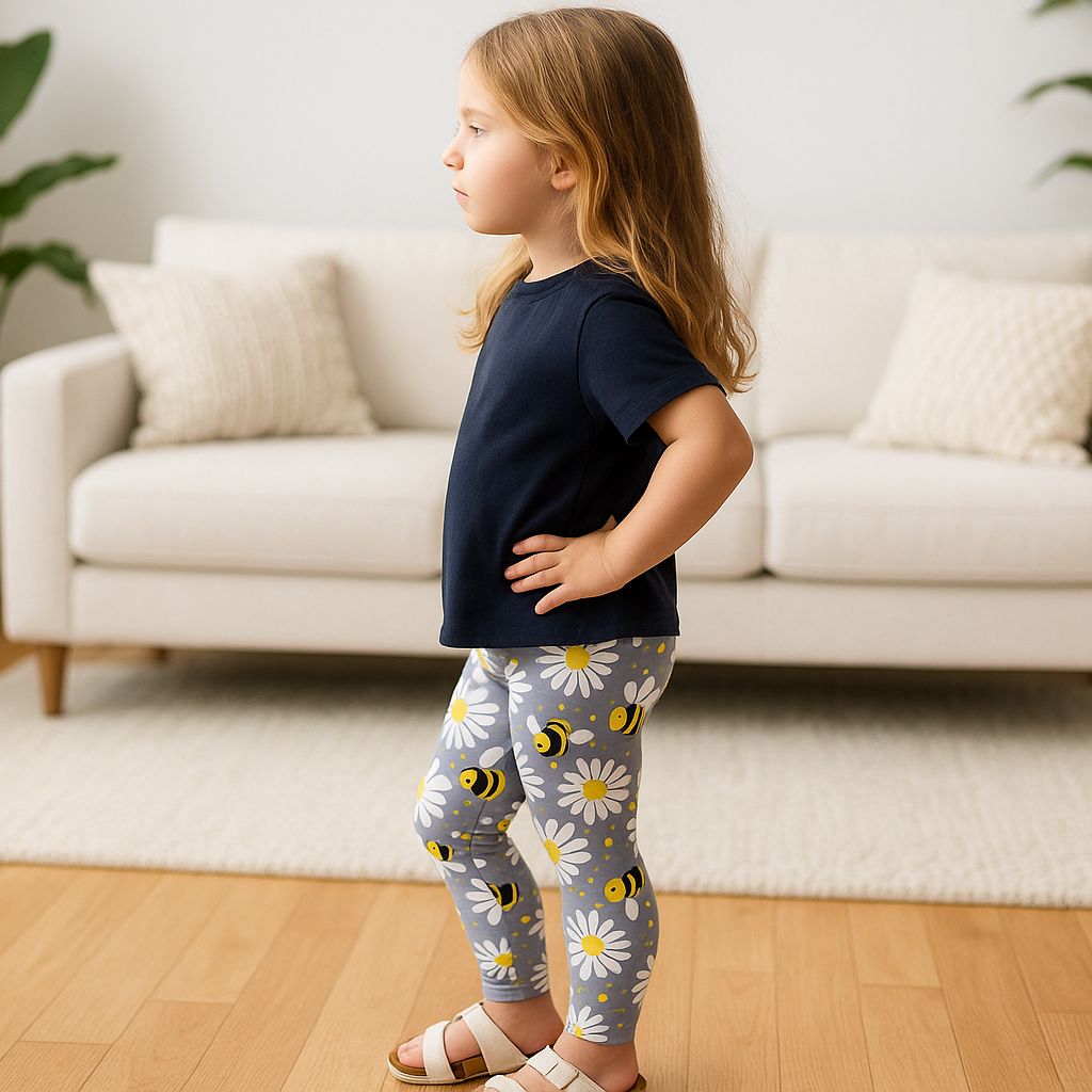 ボトムス Soor Ploom Legging Meadow Print-2y Girls Daisy Bee Leggings | MomMe And More Boutique