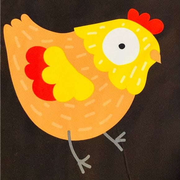 Womens Chicken Leggings - High Waisted - Buttery Soft - Signature Lux Yoga Pants - Brown/Orange Leggings MomMe and More 