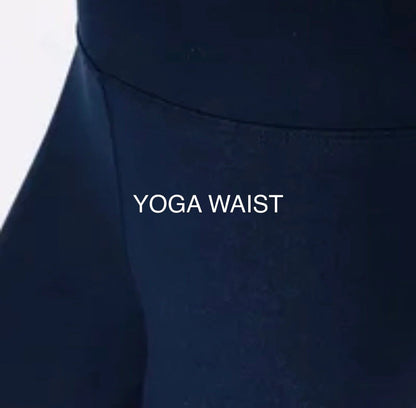 Women Navy Blue Capri Leggings, Soft YogaPants, Sizes 0-22, Yoga Waist, Exclusive Leggings Leggings MomMe and More 