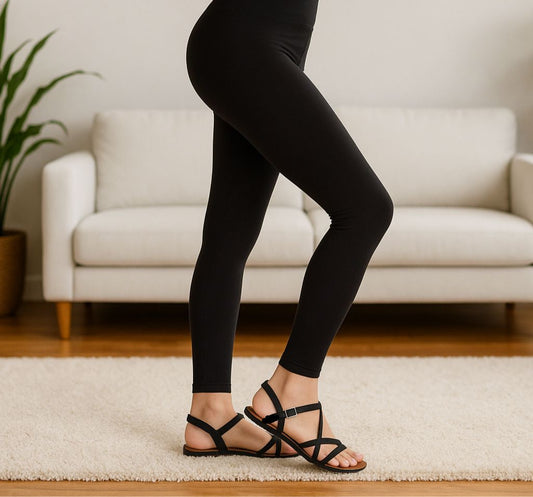 Womens Black Leggings - High Waisted - Buttery Soft - Solid Black Leggings MomMe and More 