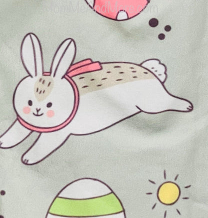 Girls Easter Bunny Leggings | Kids Yoga Pants | Footless Tights Leggings MomMe and More 