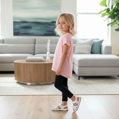 Girls Pink Top, Kids Short Sleeve Shirt, Sizes 6/8/10/12, Pink Tops MomMe and More 