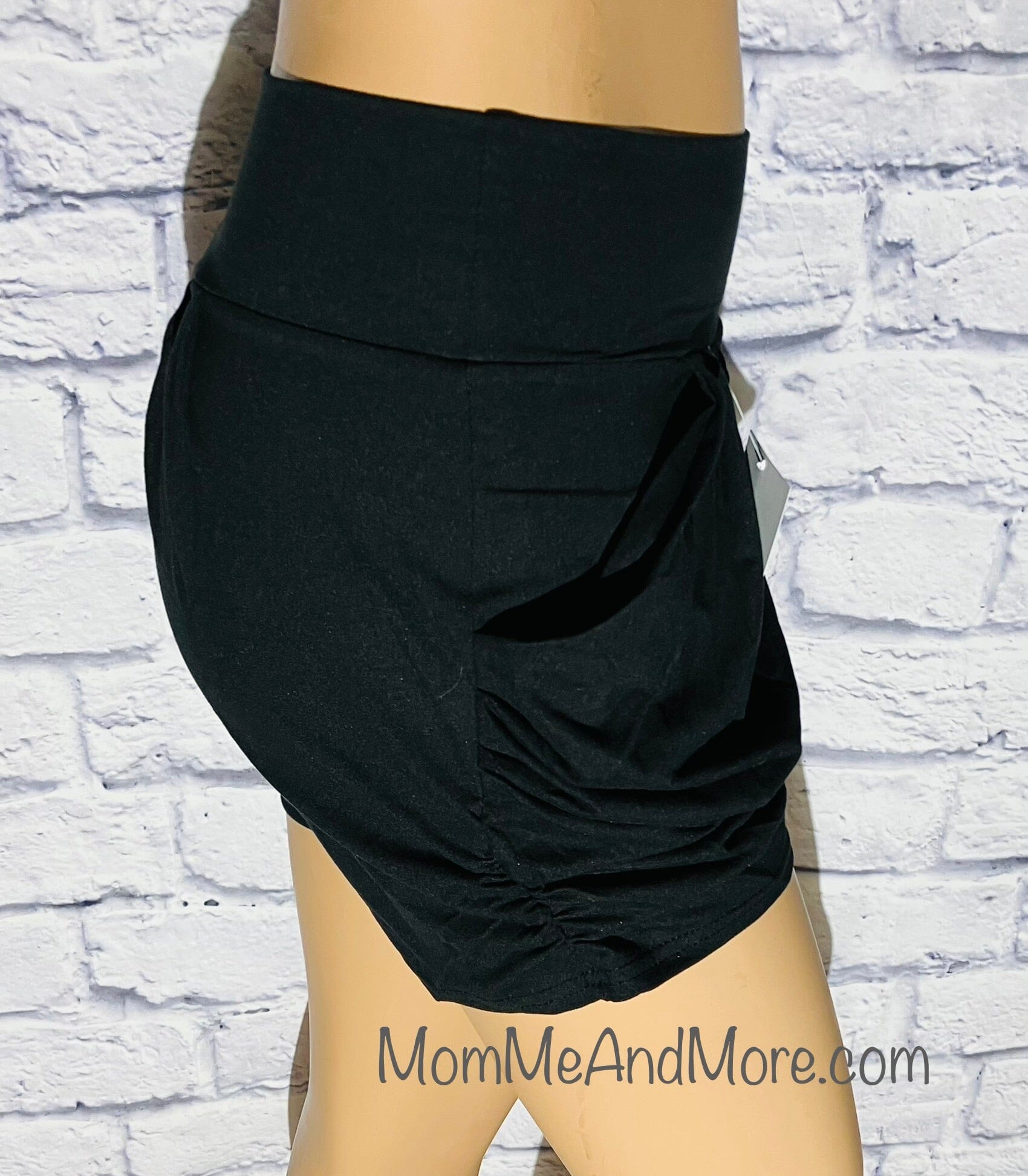 Womens Black Harem Shorts With Pockets, Yoga Shorts Shorts MomMe and More 