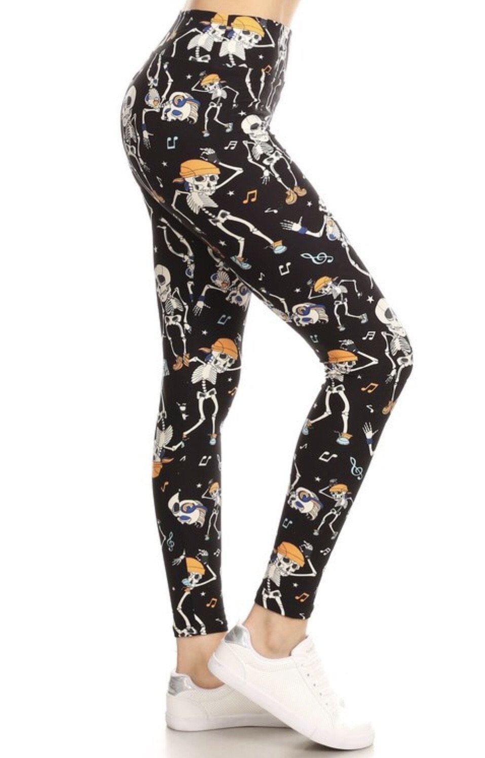 Womens Halloween Pirate Leggings | Yoga Pants | Footless Tights | Extra Plus Leggings MomMe and More 