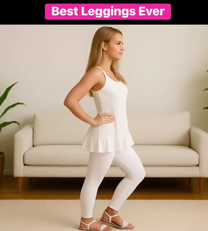 Womens Best Solid White Leggings MomMe And More Video Review