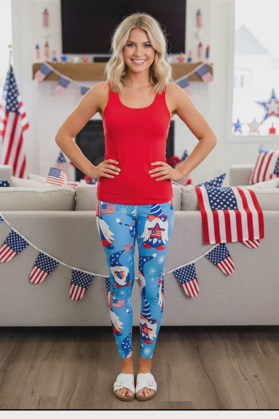Video Review American Flag 4th of July Leggings MomMe And More
