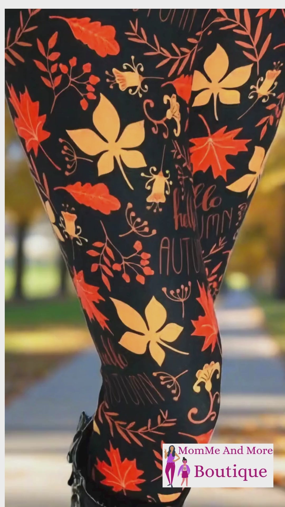 Womens Fall Leaf Hello Autumn Video MomMeAndMore Boutique