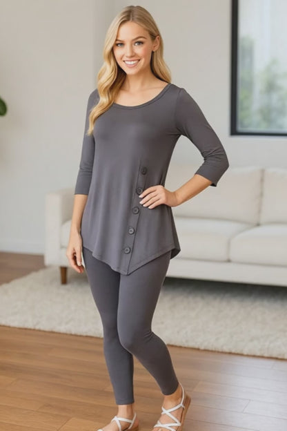 Womens Best Gray Leggings - High Waisted - Luxury Soft Yoga Pants - Exclusive Leggings - Solid Gray