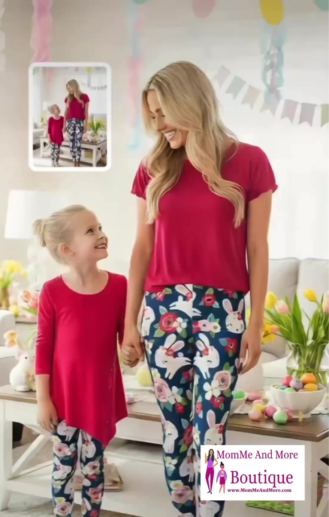 Mommy and Me Matching Easter Leggings from MomMe And More
