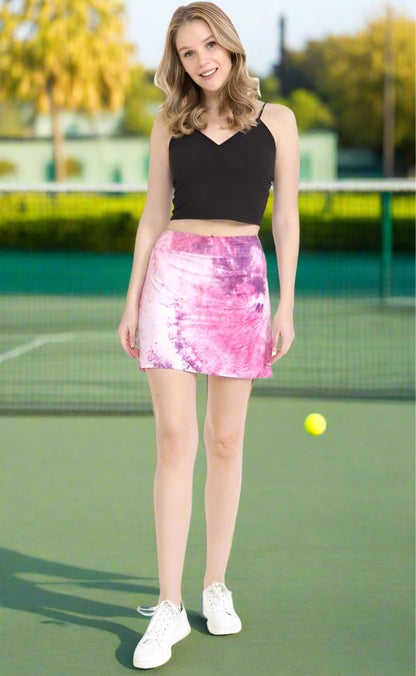Womens Pink Tennis Skort, Golf Shorts Skirt Combo skort MomMe and More 
