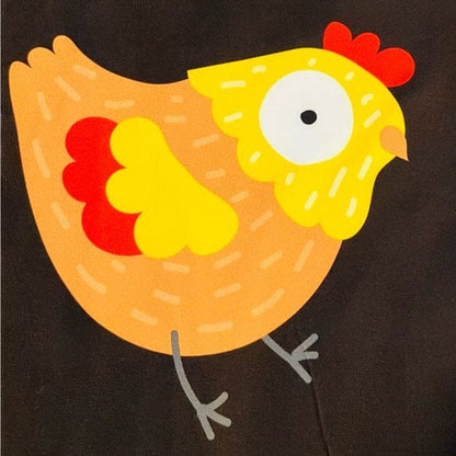 Womens Chicken Leggings - High Waisted - Buttery Soft - Signature Lux Yoga Pants - Brown/Orange Leggings MomMe and More 
