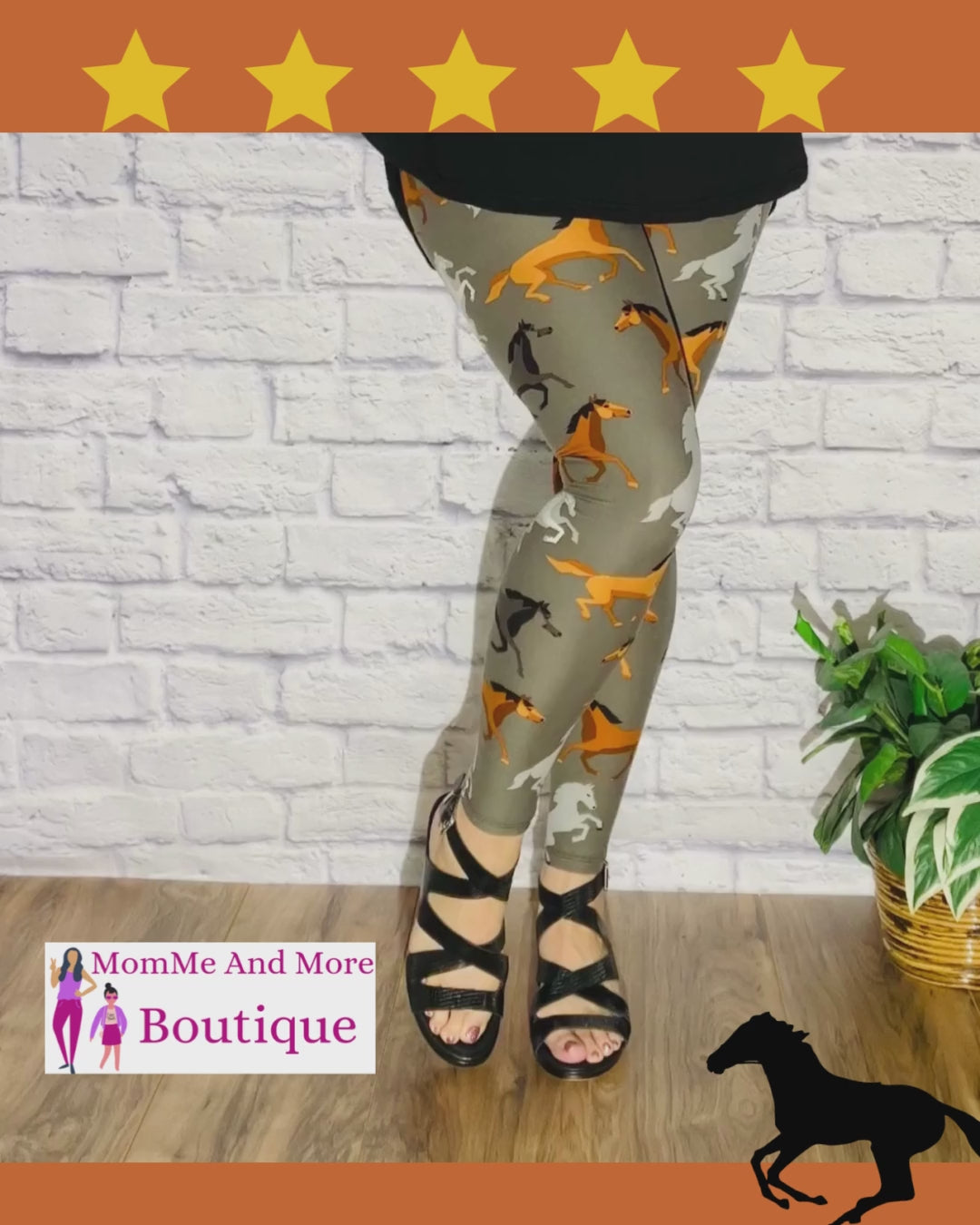 Horse Printed Leggings Video Review MomMeAndMore Boutique